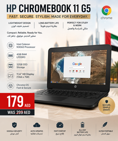 HP Chromebook 11 G5 | 4GB RAM + 32GB SSD