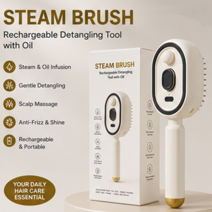 Steam Brush  Rechargeable Detangling