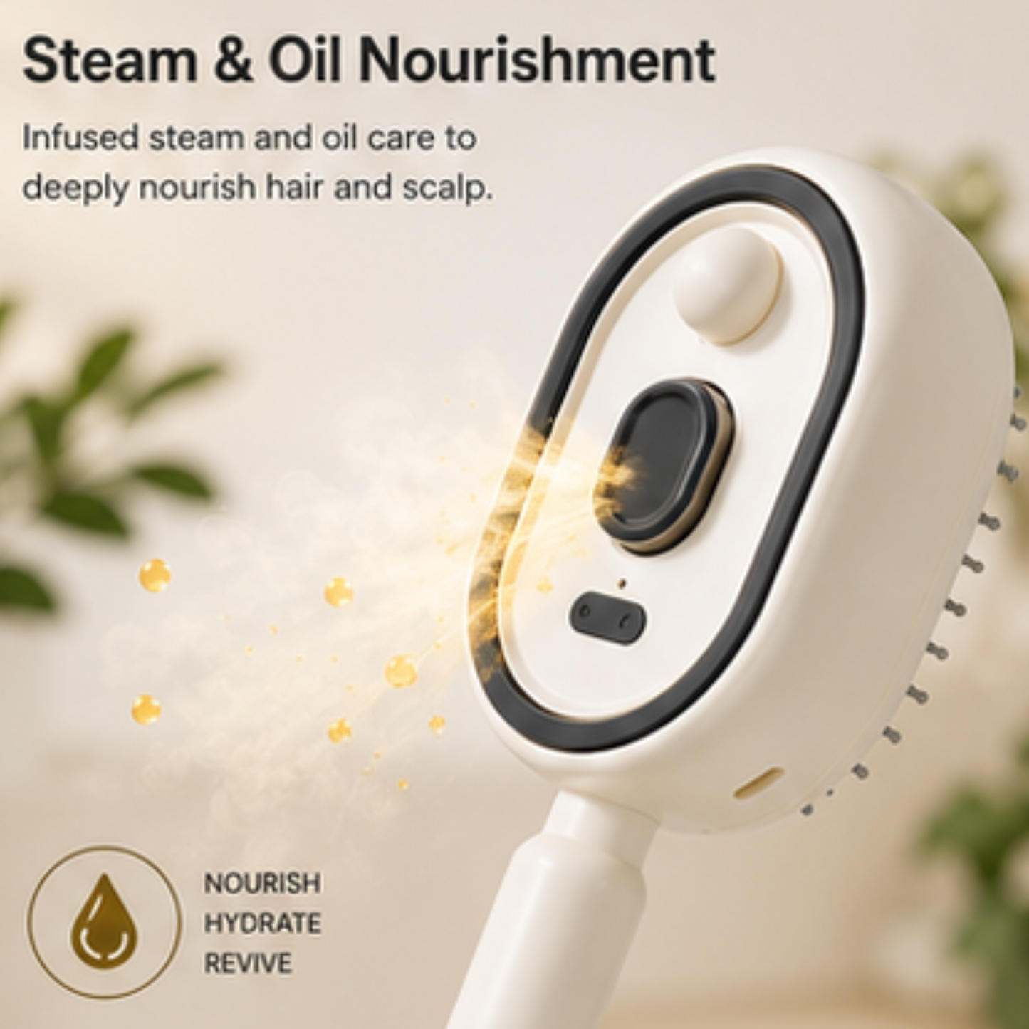 Steam Brush  Rechargeable Detangling