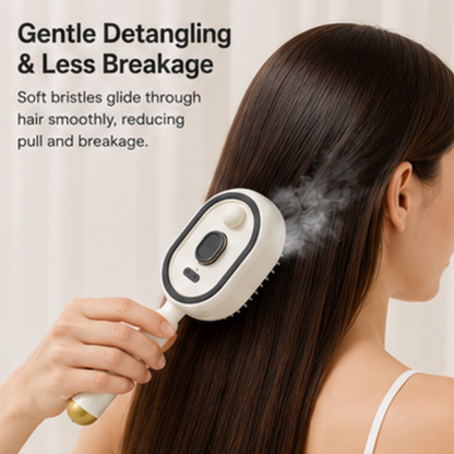 Steam Brush  Rechargeable Detangling